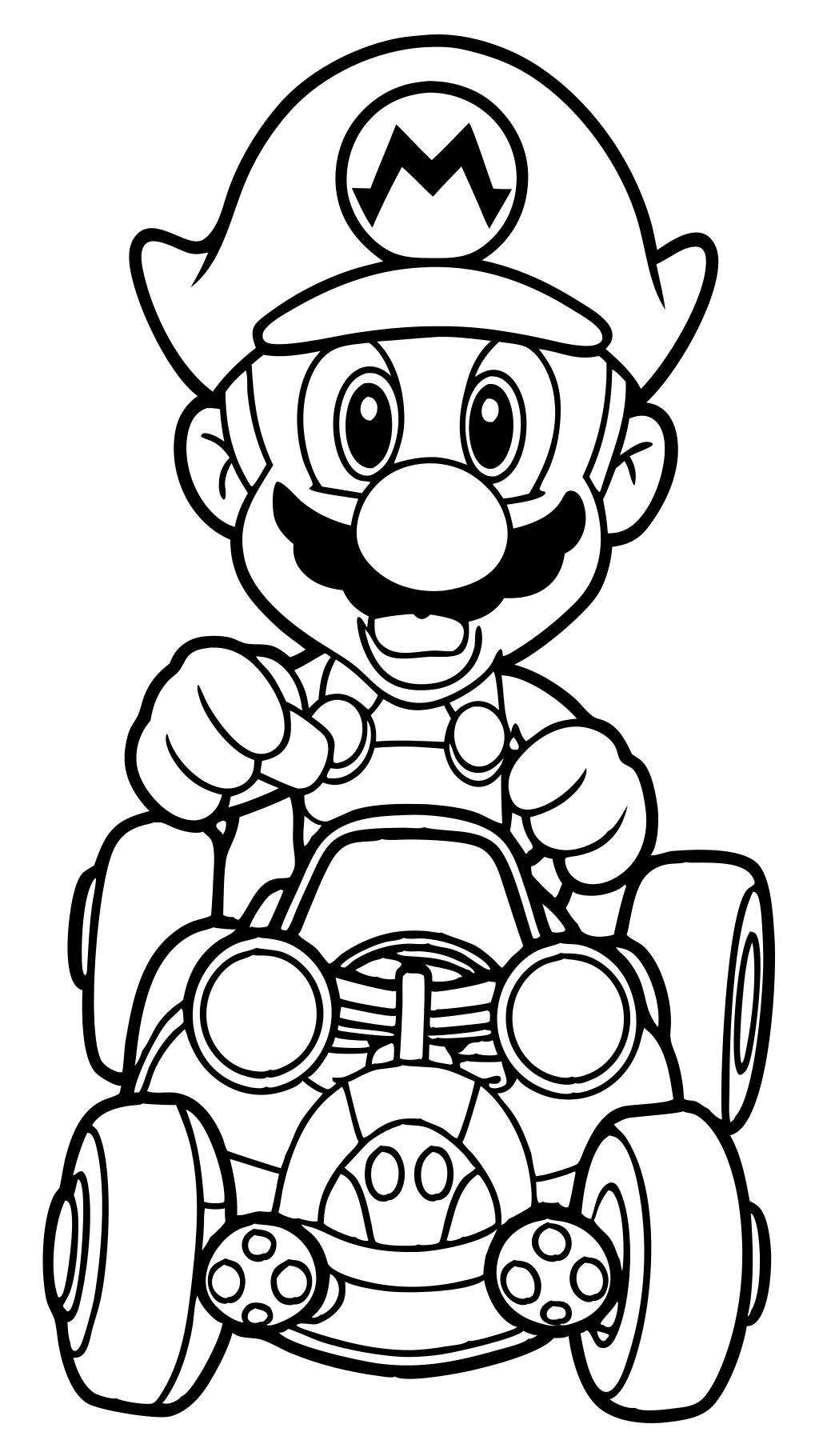 Páginas para colorear de los personajes de Mario Kart